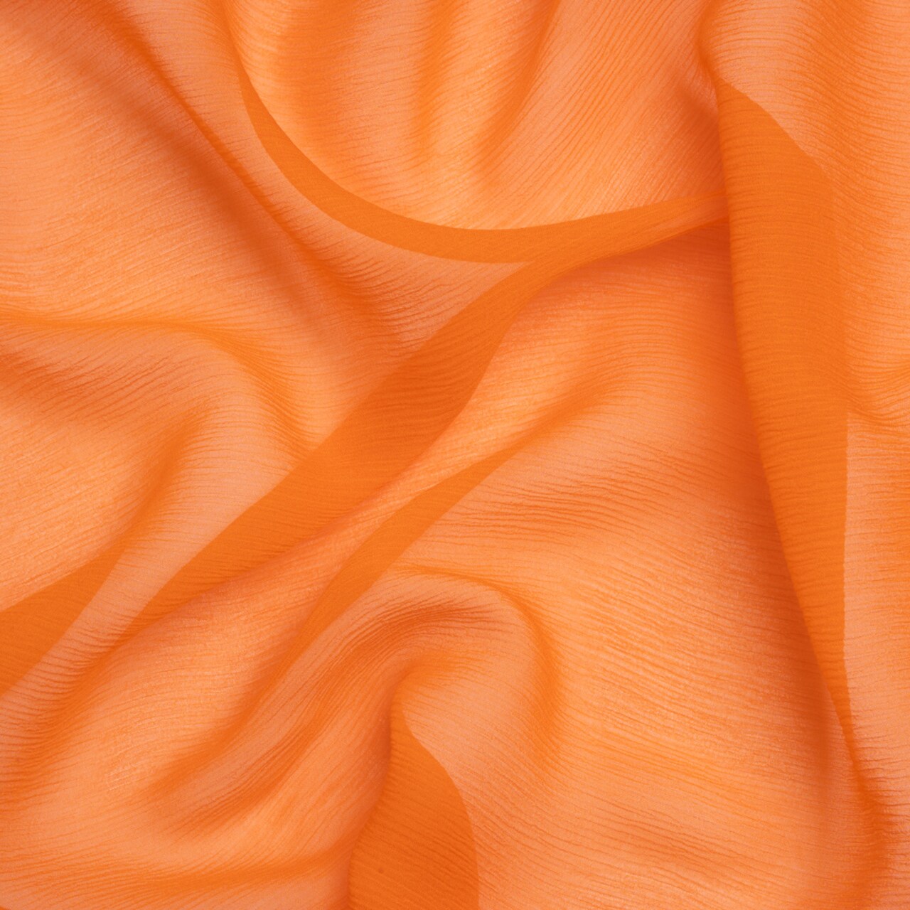 1 Yard Burnt Orange Sheer Crinkled Silk Chiffon Fabric for Flowing Dresses Scarves 43 inch Width